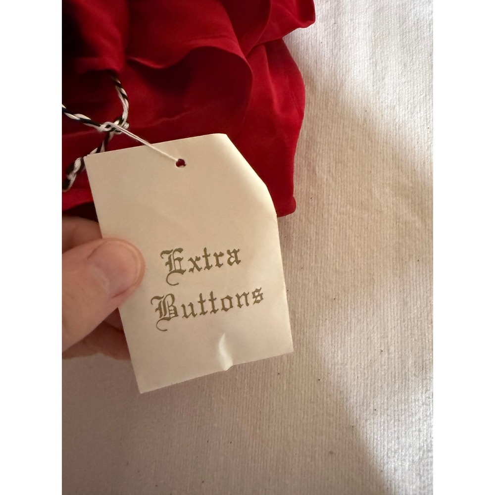 Vintage Valerie Stevens‎ Pure Silk Pajama Red 2 Piece Sleepwear NWT Petite Small - Picture 8 of 10
